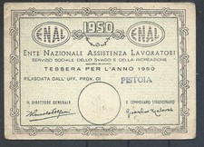 1950 PISTOIA TESSERA ENAL ENTE
