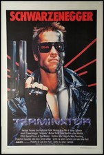 TERMINATOR locandina film originale 39x55" italiano LINEN BACK BLACKEGGER
