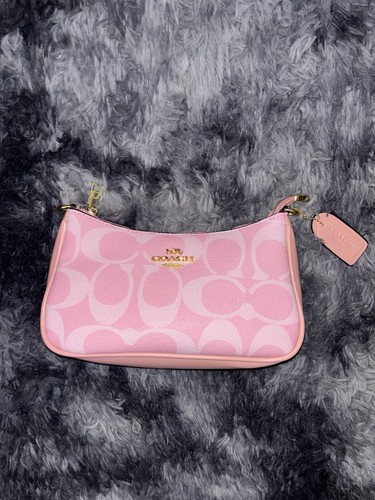Borsa coach pelle rosa con - pelle,