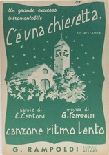 spartito musicale c'è una chiesetta rampoldi canzone ritmo lento cantoni
