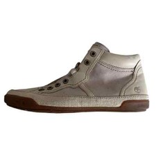 Timberland – EU/37 – Sneaker alto in pelle e tela beige