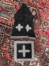 MANIPOLO + BORSA PER CORPORALE IN DAMASCO NERO