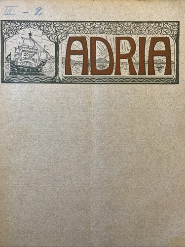 Adria jahrgang 2 heft - adria,