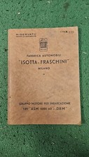 LEGGERE INFO Libretto Progetto Motore Nautico Isotta Fraschini ASM 1000 AD D8M