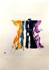 Mario Schifano-Serigrafia materica vintage originale - Firmata a mano. anni 80.