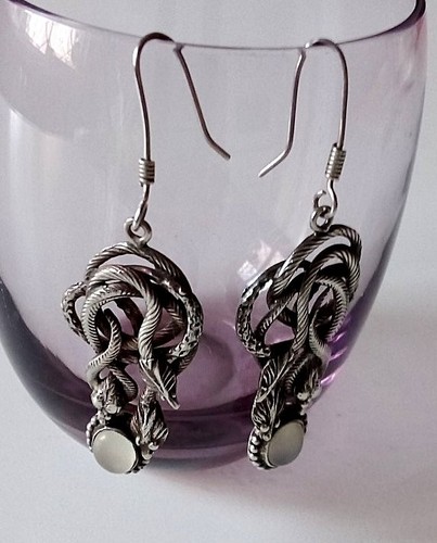 Orecchini serpenti argento - orecchini,