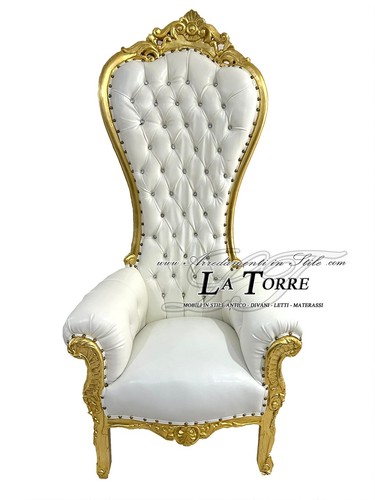 Poltrona trono stile barocco - poltrona,