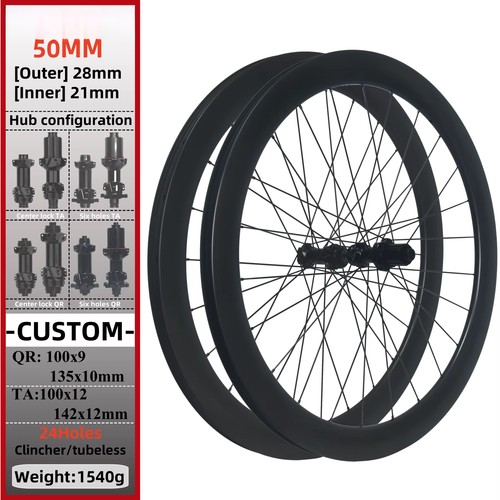 Set ruote carbonio 700c bici
