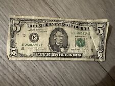 Banconota 5 Dollari Americani Rara Serie A 1988 Stati Uniti Five Dollars