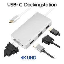 Docking station USB C 4K HDMI Displayport DVI VGA USB 3.1 Type-C adattatore PREMIUM