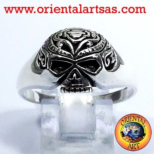 Teschio anello argento - teschio, in
