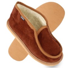 Pantofole mocassino pelle