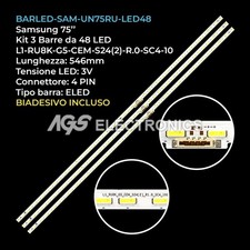 KIT 3 BARRE STRIP 48 LED TV