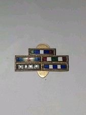 DISTINTIVO DA ASOLA CON 5 NASTRINI SMALTATI METALLICI - MEDAGLIERE - JOHNSON  