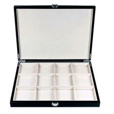 Portaorologi Scatola custodia Cofanetto per 12 orologi da tasca in legno Nera