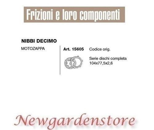 Serie dischi frizione completa