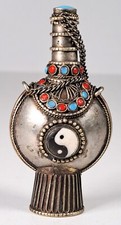 Snuff Bottle in metallo con