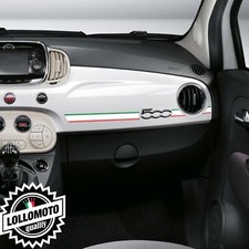 Strisce Cruscotto Fiat 500 Tricolore Unito Adesivi Stickers Auto Decal Tuning