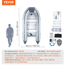 VEVOR Gommone 6 Persone Barca