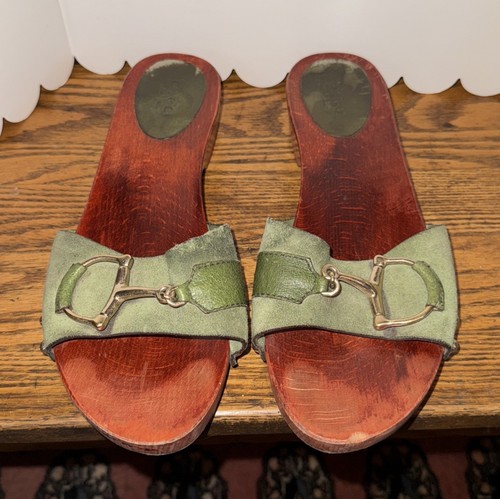 Zoccoli vintage gucci pelle - in,