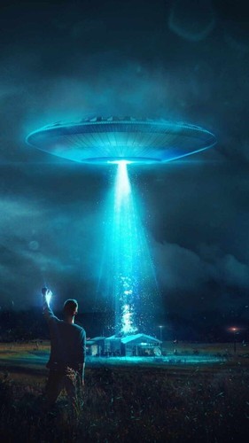 Toile tableaux ovni ufo - toile,