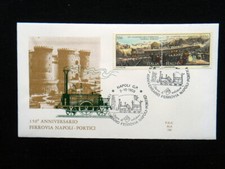 1839/1989 Copertina Italia FDC 150° Ferrovia Napoli-Portici - Treno