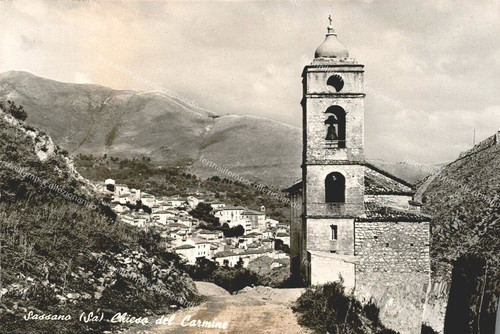 Ei395 cartolina sassano chiesa - ei395,