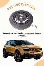 Ruotino di Scorta 16" per JEEP AVENGER 125/85R16 (62x14 cm) con Bulloni, DOT '25