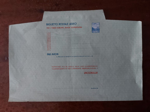 Biglietto postale aereo - biglietto,