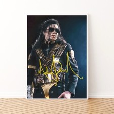MICHAEL JACKSON Autografo ARTWORK CORNICE COLLEZIONE MUSIC POP  KING IDEA REGALO