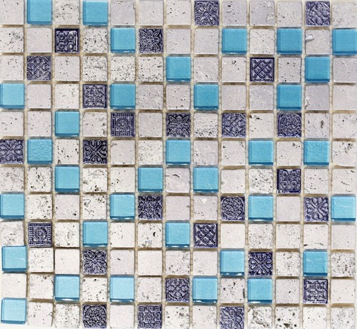 Mosaico pietra naturale resina - pietra, naturale/resina