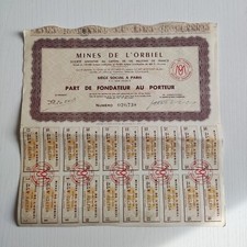 Azione Titolo Mines De L'Orbiel come da foto