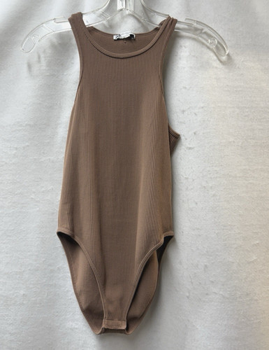 Zara body tuta donna marrone - body,