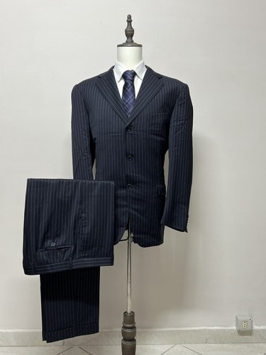 Sicolo abito uomo - gessato, blu