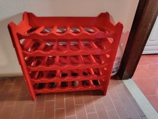 Portabottiglie da 30 modulabile rosso in plastica rigida