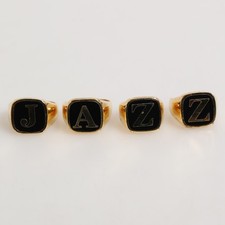 DOLCE & GABBANA Anello Tono Oro Ottone JAZZ Lettera Set 4 Pezzi Regolabile 1000usd