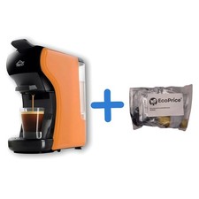 Dcg Macchina Del Caffè Universale Arancio+Mix Degustazione 15Pz Cialde e Capsule