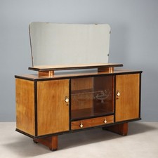 Credenza con Specchio Vintage Design Impiallacciata Noce Anni 60 Originale