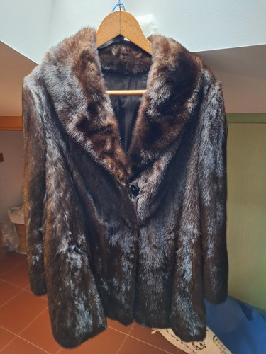 Giacca visone marrone scuro - giacca,