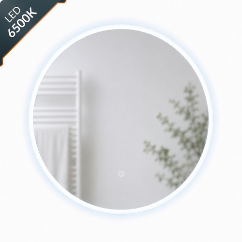 Specchio tondo led con touch - specchio,
