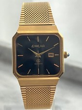 ENICAR Quartz Date Gold Dial
