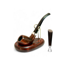 Pipa piccola Sherlock Holmes in legno tabacco da fumo MINI con supporto e manomissione