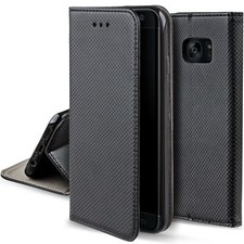 CUSTODIA LIBRO PER SAMSUNG GALAXY S7 EDGE - COVER SMART MAGNET CASE NERO