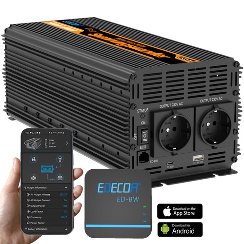 Edecoa wifi inverter 12v - inverter,