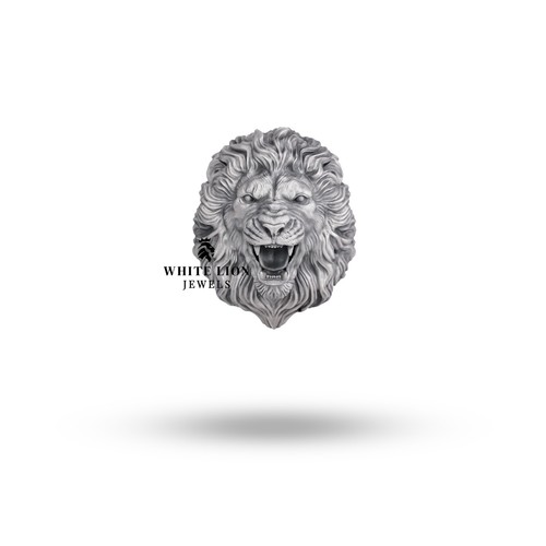 Angry lion leo - lion, spilla