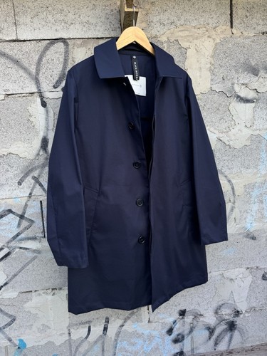 Mackintosh navy cotton - mackintosh, trench