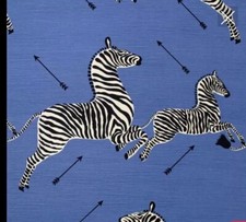 Tessuto Zebra Danza Scalamandré In Denim
