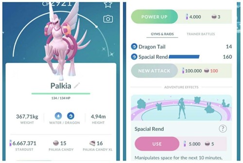 Pokémon shiny palkia - go,