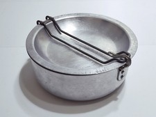 Gavetta militare vintage in alluminio set portapranzo scout campeggio Anni 60 80