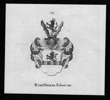 1840 - Pezzi Di Pietra Stemma Nobiltà Stemma Araldica Araldica Litografia